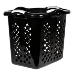 2 Bushel Plastic Laundry Basket with Silver Handles, Black, 2 Pack (Shipment from Walmart) - Image 4