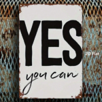 CIFbuy YES YOU CAN 2D Flat Metal Sign, 8x12 Inch Vintage Distressed Wrought Iron Wall Art, Motivational Inspirational Hanging Decor Pai TikTok, TikTok, Pai Self-pickup Logiopics - Image 4
