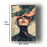 CIFbuy Abstract Woman Drowning Metal Sign 8x12 In, Farmhouse Bathroom Wall Decor, 2D Flat Room Accent Plaque, Home Garden Wall Art TikTok, TikTok, r, 2D Flat Room Accent Plaque Self-pickup Logiopics - Image 2