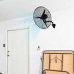MFJ-EW50 20inch High Velocity Wall Mount Fan Oscillating,Industrial Fan with 4 Speed Ventilation,100% BLDC Copper Motor,4963CFM,,Heavy Duty Metal Fan for Outdoor, Indoor Use - Image 8