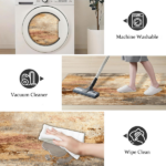 Three-piece kitchen rug set, non-slip and washable, abstract pattern kitchen hallway rug, soft and comfortable, suitable for sinks, floors, entrances, hallways and bathrooms. - Image 4