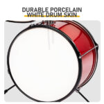 14"x10" 3-Pieces Junior Kids Drum Set Kit Pedal Drum Stick Wrench Drum Stool Red - Image 3
