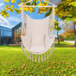 Pillow Tassel Hanging Chair Beige - Image 17