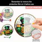 CIFbuy Irish St. Patrick's Day Sun Catcher Garden Home Decor Window Hanging Acrylic Mirror Sheet (TikTok, temu pick-up service) - Image 3