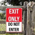 CIFbuy 1pc 2D Flat Metal Sign 8x12 Inch Red & White Exit Only Do Not Enter Warning Plaque With Black Text, & White Exit Only Do Not Enter Warning Plaque With Black Text, With Black Text, Durable Weatherproof Outdoor Sign 8x12 ikTok, Sign 8x12 ikTok, ith Black Text Self-Onckup Logiopoor - Image 4
