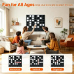 Black Large Wall-Mounted 4-to-Score Connect Four Game with Full Wall Mount Hardware, Fast Reset Mess-Free Design Fun Board Game for Kids Adults Indoor Entertainment & Wall Decoration - Image 6