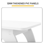 Side Table with Storage, Nightstand End Table for Small Spaces, Modern Arch Design Bedside Table for Indoor Outdoor, White - Image 10
