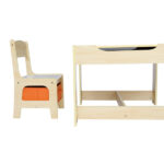 Children's Wooden Table And Chair Set With Two Storage Bags (One Table And Two Chairs) - Image 18