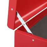 Steel maintenance tool cart cabinet 5 drawers with lock 330lb red - Image 6