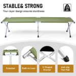 Same Code 27860141 RHB-03A Portable Folding Camping Cot with Carrying Bag Army Green - Image 12