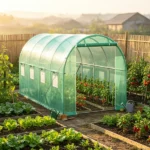 15' x 7' x 7' Walk-in Tunnel Greenhouse, Portable Hot House with Galvanized Steel Hoops & 8 Roll-up Windows - Image 5