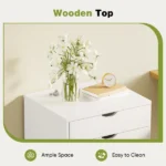 5-Drawer Portable Storage Cabinet on Wheels for Office, Bedroom & Home Organization, White (Shipment from Walmart) - Image 2