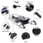 Camping Survivals 10ft PVC 330kg Water Adult Assault Boat Off-White - Image 27