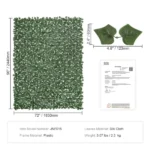 96"x72" Artificial Faux Ivy Leaf Fence Screen for Exterior Garden, Yard, Balcony, Patio (Shipment from Walmart) - Image 2