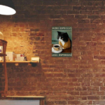 CIFbuy Vintage Metal Wall Art More Espresso Less Depression" Poster, Rustproof UV Resistant Unframed 2D Flat Decor Less DepikTok, Less DepikTok, t Self-pickup Logiopics - Image 4