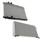 Aluminum Coolant Radiator & AC Condenser fit for Honda Civic 1.8L 2.0L Coupe 06-11 - Image 6
