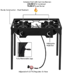 Replace 1255491 Outdoor Camp Stove High Pressure Propane Gas Cooker Portable Cast Iron Patio Cooking Burner (Double Burner 150000-BTU) - Image 8