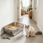 Stainless Steel Enclosed Litter Box for Cats - Image 3