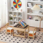 Children's Wooden Table And Chair Set With Two Storage Bags (One Table And Two Chairs) - Image 37
