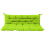 Outdoor Swing Cushions 60 Inch, Waterproof 4" Thick Porch Swing Cushion Replacement with Backrest and Ties, Comfortable 2-3 Seat Pation Swing Pad for Backyard, Garden, Lawn, Outdoor Furniture grass green