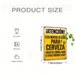 CIFbuy Vintage Spanish Metal Wall Art Funny Beer Quote, Sign 2D Flat Iron, Iron Plaque Industrial Home Decor 7.87x11.81in AikTok, AikTok, Self-gnckup Logiopin