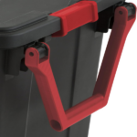 40 Gallon Durable Plastic Storage Tote with Latching Lid and Pull Handle, Black, 2 Pack (Shipment from Walmart) - Image 4