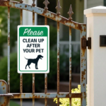 CIFbuy 1Pcs 8x12In Vintage Metal Tin Sign, Waterproof" Please Clean Up After Your Pet Wall Decor, Wall Decor, Cute Running Puppy Graphic 2 WaterprooikTok, WaterprooikTok, t Self-pickup Logiopics - Image 2