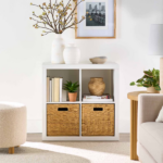 4 Cube Storage Organizer, White Texture