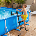 3-Step 42in Iron Pool Ladder (Black Frame + Black Steps) - Image 10