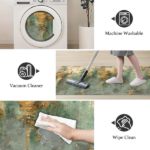 Three-piece kitchen rug set, non-slip and washable, abstract pattern kitchen hallway rug, soft and comfortable, suitable for sinks, floors, entrances, hallways and bathrooms. - Image 5