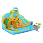 Inflatable castle for children with inflator 450W, slide, jump area, climbing wall, 395 x 350 x 260 cm - Image 7