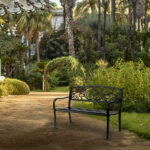 50" Iron Outdoor Courtyard Decoration Park Leisure Bench - Image 14