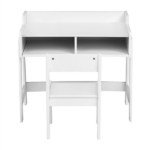 White Kids Study Desk and Chair Set with Storage, MDF, 60.5*41.5*50cm - Image 11