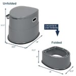 Portable Toilet with Non-slip Mat Grey - Image 18