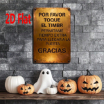 CIFbuy Polite Door Knocking Sign 2D Flat Unframed Iron" Please Ring Doorbell Bilingual Spanish, Allow Extra Time To Reach Door De Unframed IrikTok, Unframed IrikTok, t Self-pickup Logiopics - Image 4