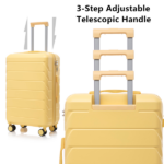 3 in 1 ABS&PC Trolley Box 20in 24in 28in Trolley Box Iron Tie Rod ABSPC Alloy Wine Yellow - Image 3