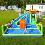 SunSports Inflatable Water Slide with 450W Blower, Kids Backyard Water Park with Climbing Wall, Splash Pool & Basketball Hoop, 13 x 15 x 7FT - Image 9