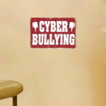 CIFbuy Cyberbullying Awareness Sign Rustic Vintage Iron Wall Art 8.0x12.0Inch, Red White Text Weatherproof No Power Needed Metal Plaque TikTok, TikTok, aque Self-pickup Logiopics - Image 4