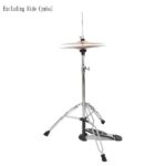 Professional Pedal Control Style Drum High Hat Cymbal Stand with Pedal Silver & Black - Image 13