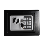 Mini Wall-in Style Electronic Code Metal Steel Box Safe Case 17EF Black - Image 16