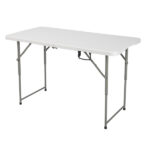 4ft Foldable Lift Patio Plastic Table White SAME AS 21616655 - Image 3