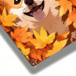 CIFbuy Cute Shiba Inu Metal Sign Autumn Leaves Dog Plaque Sturdy Tin Wall Art Home Decor Kitchen Bedroom Bar Restaurant 2D Flat TikTok, TikTok, Self-pickup Logiopics - Image 5