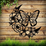 CIFbuy Moon Phase Butterfly iron Wall Art Bohemian Hanging Decor Indoor Outdoor Waterproof Sculpture Gift (TikTok, temu pick-up service) - Image 2