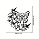 CIFbuy Moon Phase Butterfly iron Wall Art Bohemian Hanging Decor Indoor Outdoor Waterproof Sculpture Gift (TikTok, temu pick-up service) - Image 3