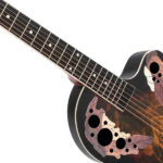Don’t sell on Amazon 41 inch Full-Size Cutaway Acoustic-Electric Guitar Grape Voice Hole Spruce Top Round Back Sunset Color - Image 9