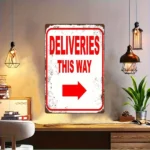 CIFbuy Red Arrow Metal Sign Vintage Iron Wall Decor For Home Nautical Theme Room (TikTok, temu pick-up service)
