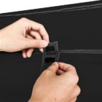 69" Portable Clothes Closet Non-Woven Fabric Wardrobe Double Rod Storage Organizer Black - Image 12