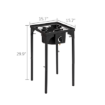 Replace 41519182 Outdoor Camp Stove High Pressure Propane Gas Cooker Portable Cast Iron Patio Cooking Burner (Single Burner 75000-BTU) - Image 13