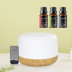 500ml Ultrasonic Essential Oil Diffuser & Humidifier with Remote, Auto-Off Timer, 7 Color Changing Night Light for Home, Office, Yoga - Image 5