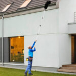 10.5FT Gutter Cleaning Brush With Telescoping Handle Rain Gutter Cleaner Extendable Gutter Cleaning Tool From The Ground with 2 Angled Brushes Anti-slip Gloves Goggles - Image 12